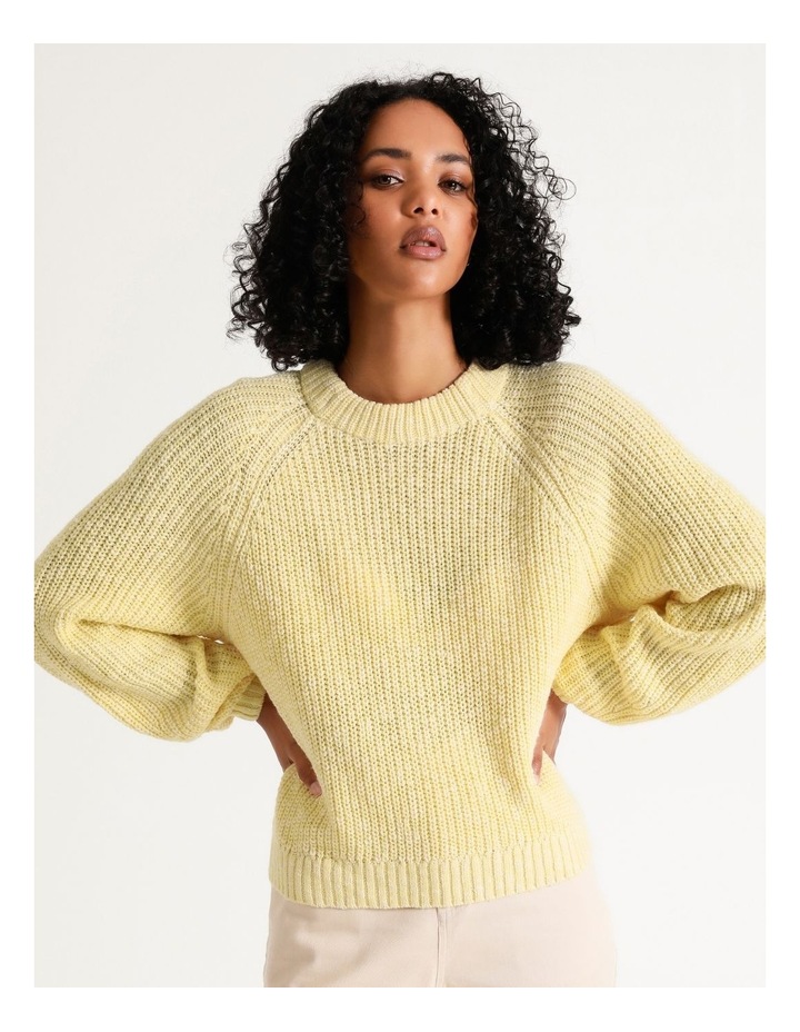 Crew Neck Raglan Balloon Sleeve Jumper 