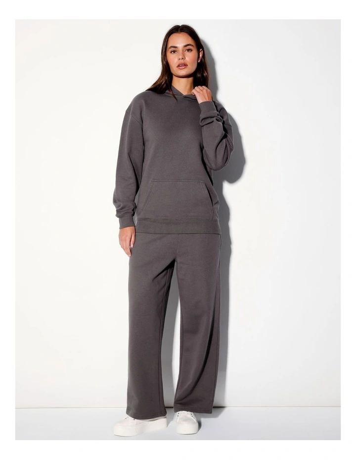 Recycled Blend Oversized Hoodie in Charcoal image 2