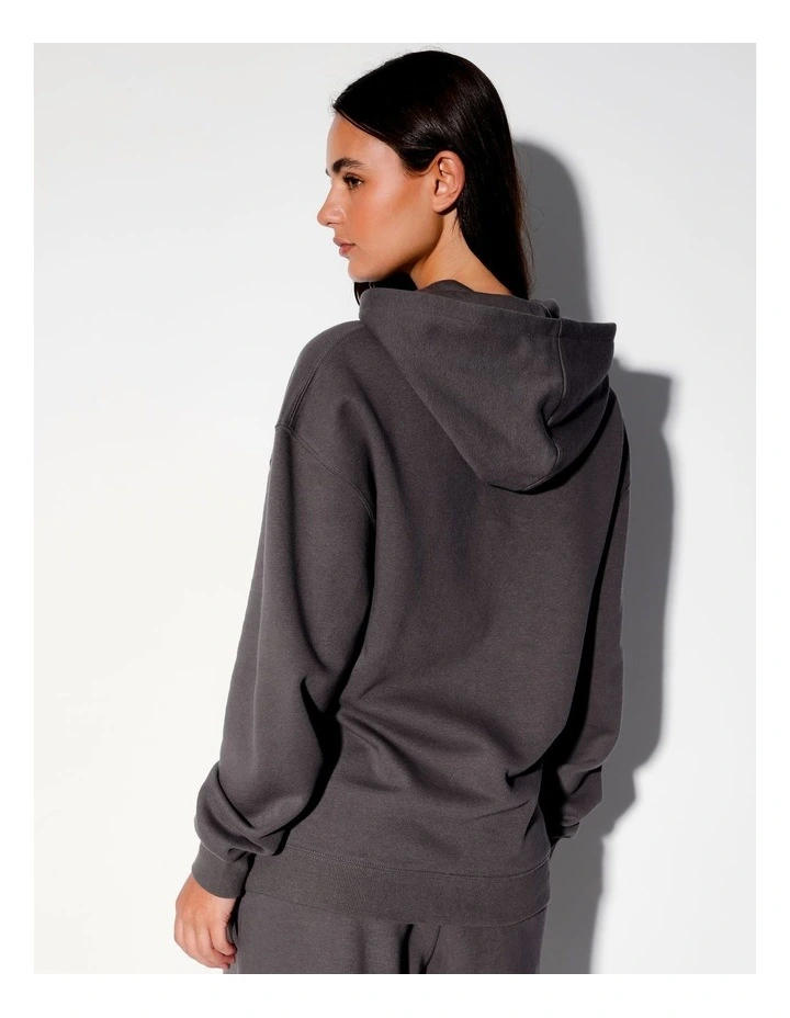 Recycled Blend Oversized Hoodie in Charcoal image 6
