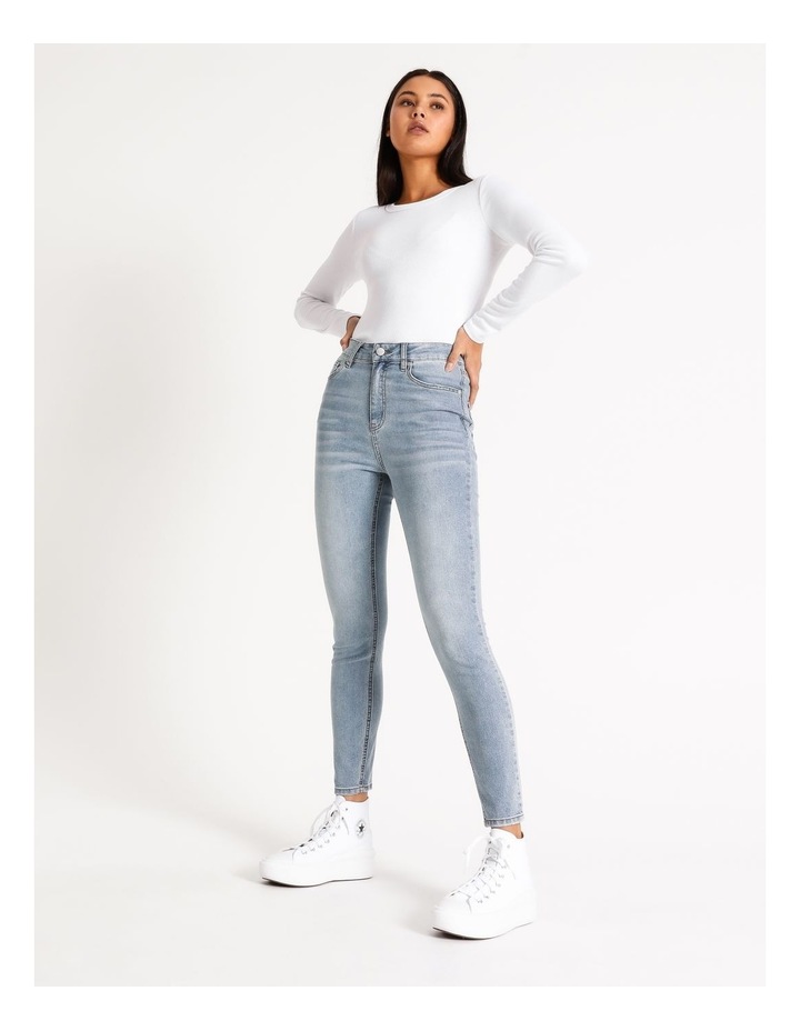 Women's High Waist Jeans | Black, White 