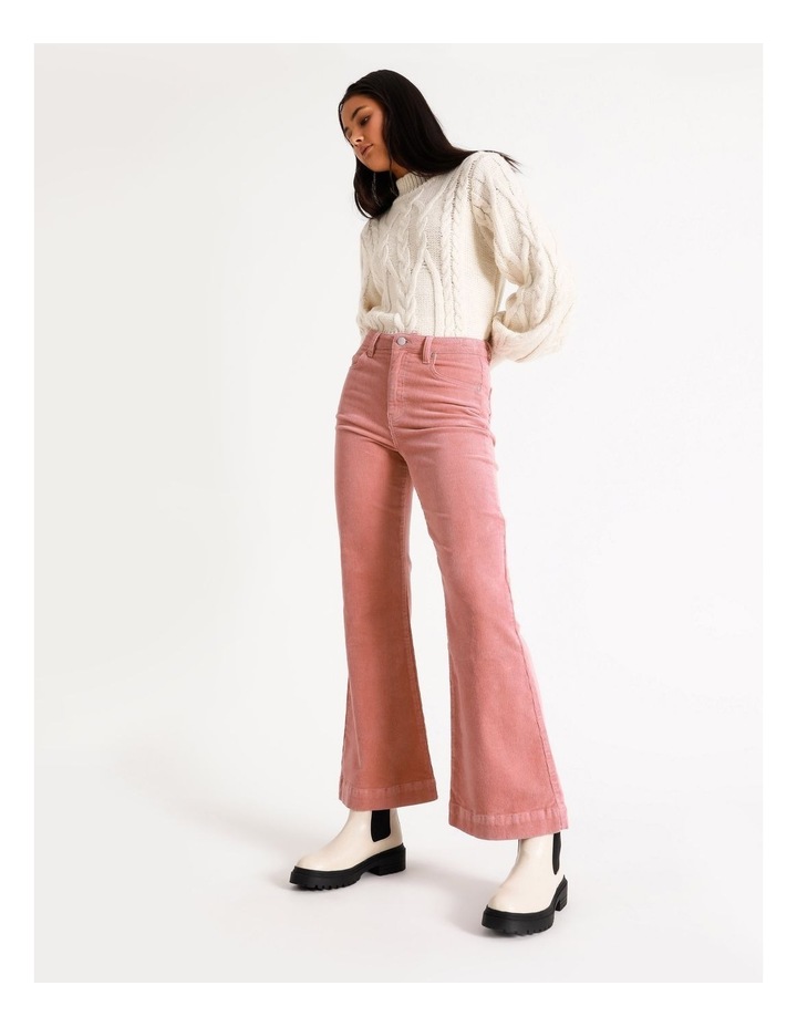 Cord Flare Pant Pink