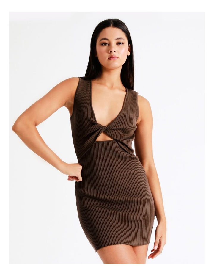 Organic Cotton Twist Knit Mini Dress in