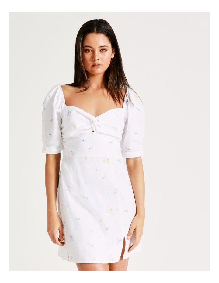 Linen Twist Front Dress in