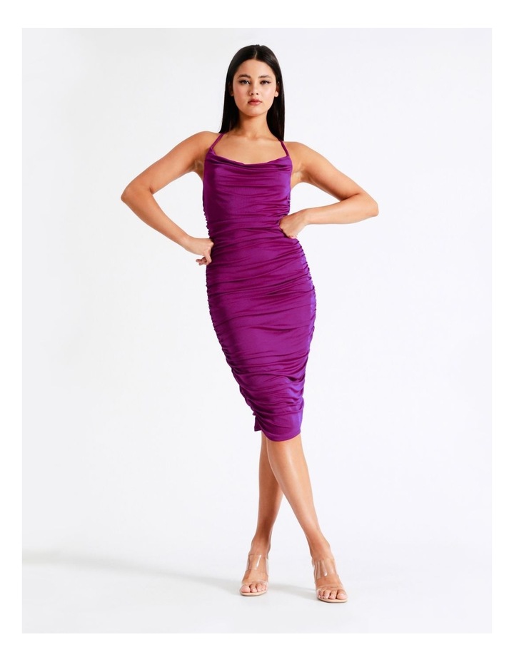 Recycled Blend Ruched Bodycon Midi Dress in