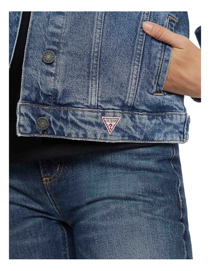 Oversize Trucker Jacket in Blue image 4