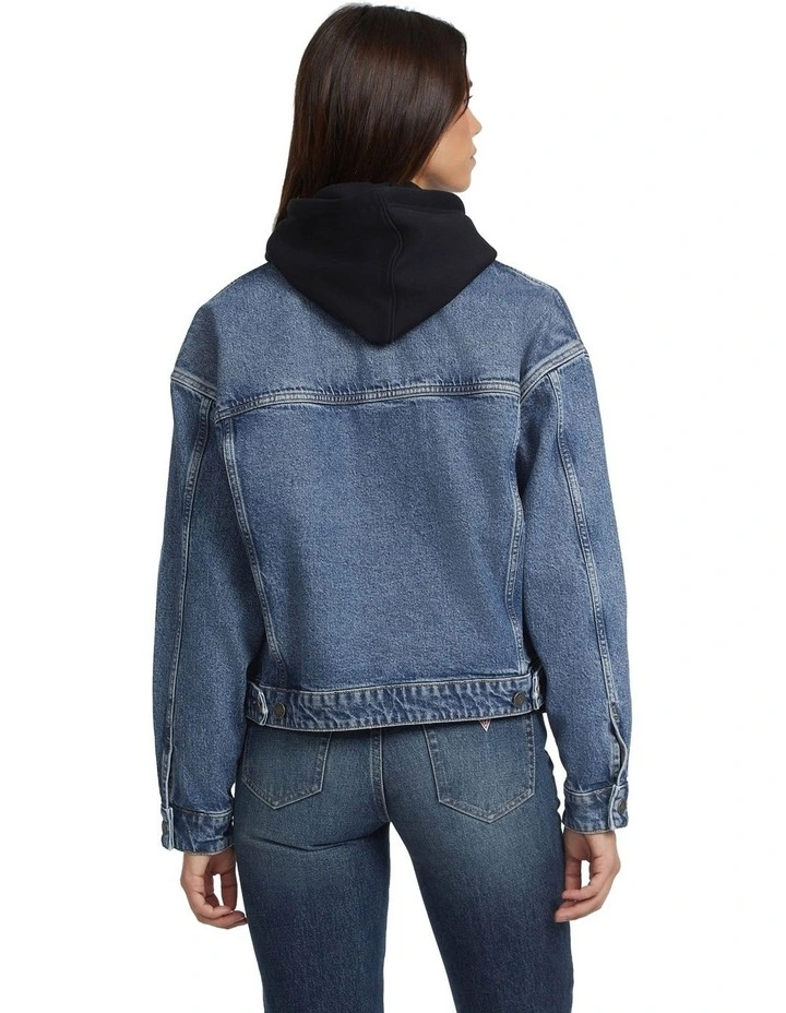 Oversize Trucker Jacket in Blue image 5