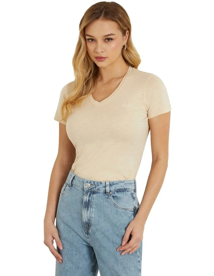 Short Sleeve Slubby Tee in Pearl Oyster image 1