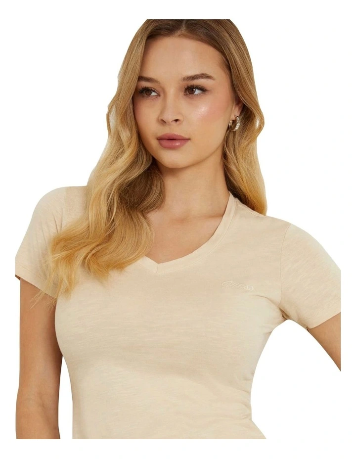 Short Sleeve Slubby Tee in Pearl Oyster image 4