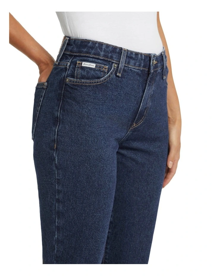 G08 Mid Rise Straight Jeans in Dark Wash image 3