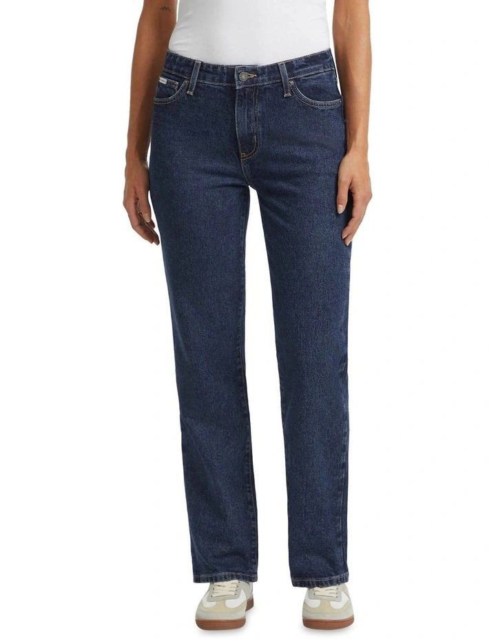 G08 Mid Rise Straight Jeans in Dark Wash image 5