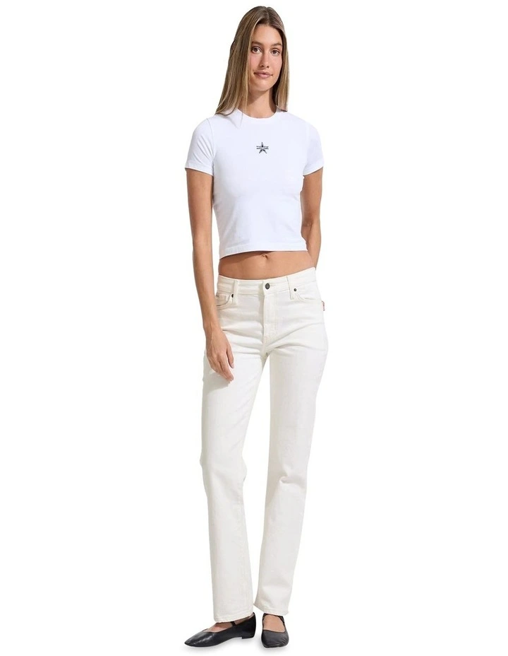 G08 Mid Rise Straight Jeans in Natural White image 1