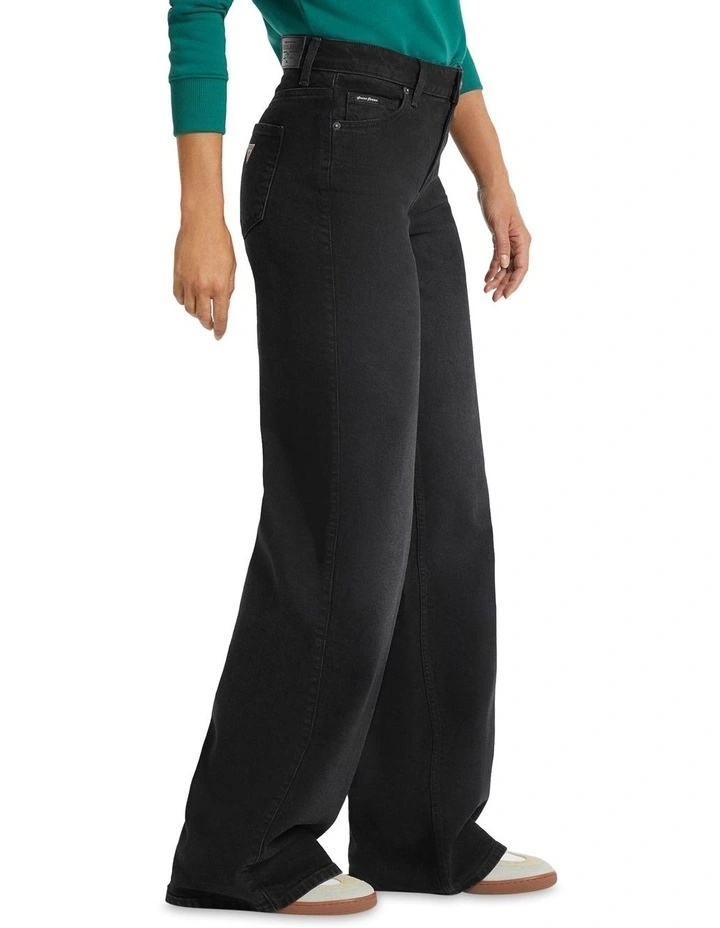 G11 Wide Leg Jeans in Black image 2