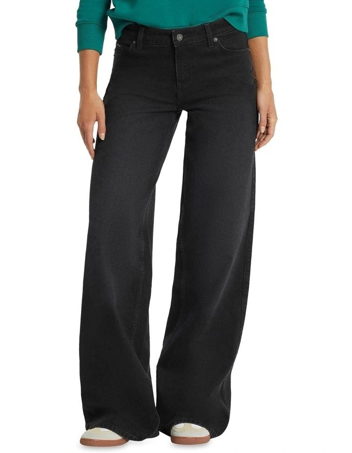 G11 Wide Leg Jeans in Black image 7