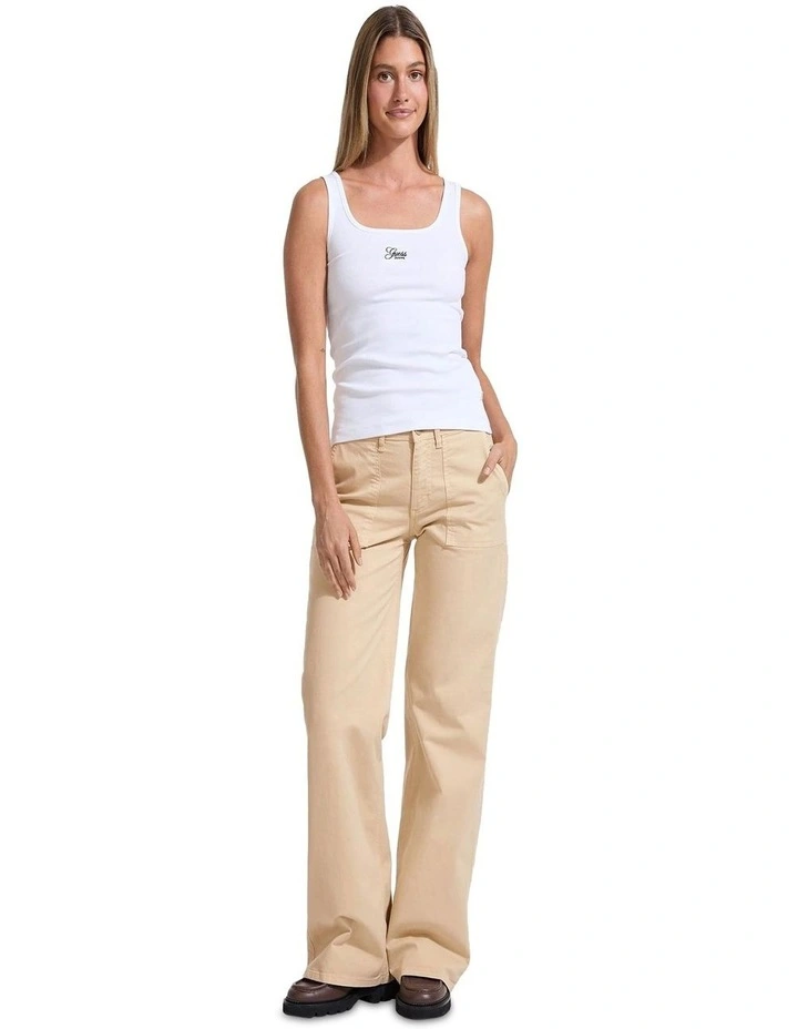 Utility Wide Leg Pant in Brown image 1