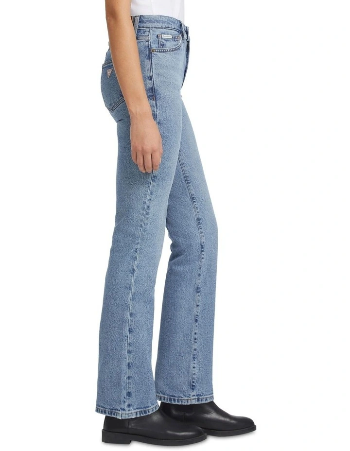 Mid Rise Straight Jeans in Blue image 3