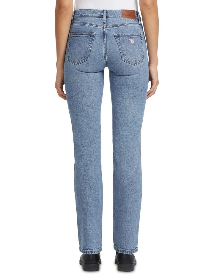 Mid Rise Straight Jeans in Blue image 4