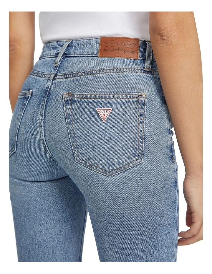 Mid Rise Straight Jeans in Blue image 6