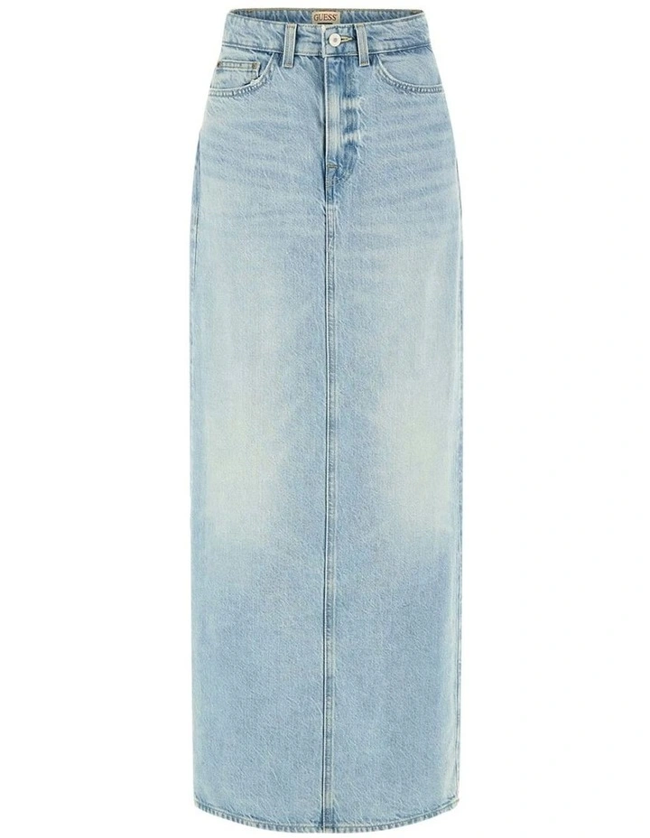 Wenona Back Split Skirt in Blue image 7