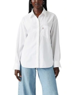 Harlie Boyfriend Shirt in Bright White