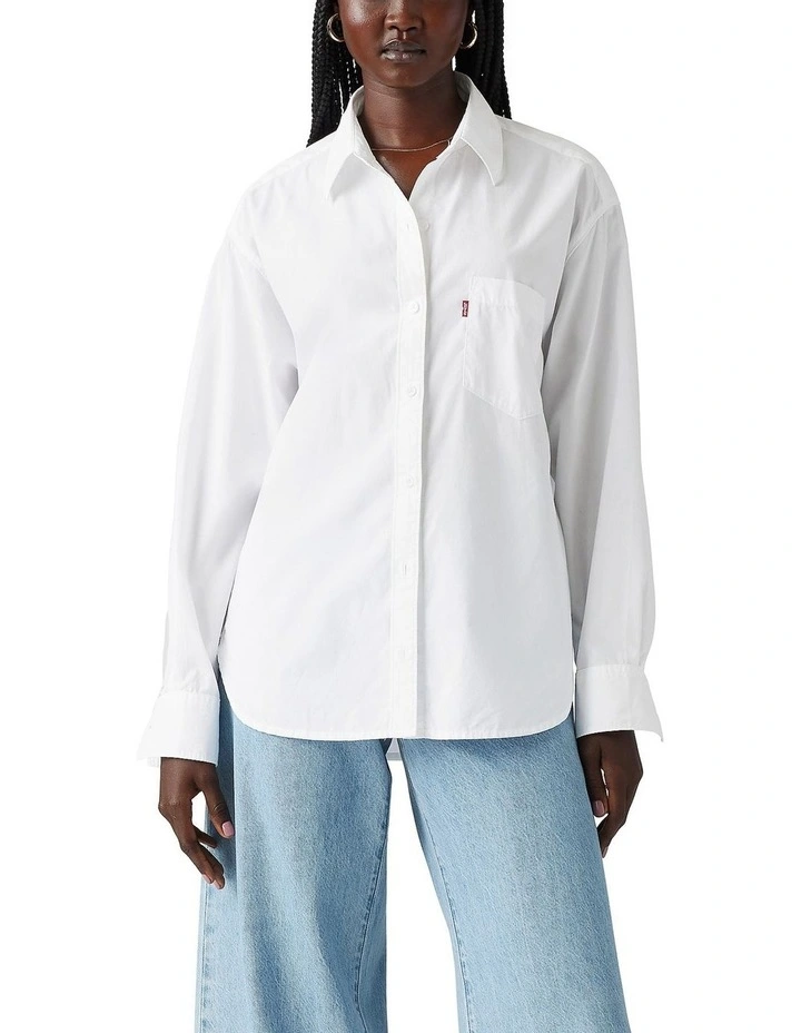 Harlie Boyfriend Shirt in Bright White image 1