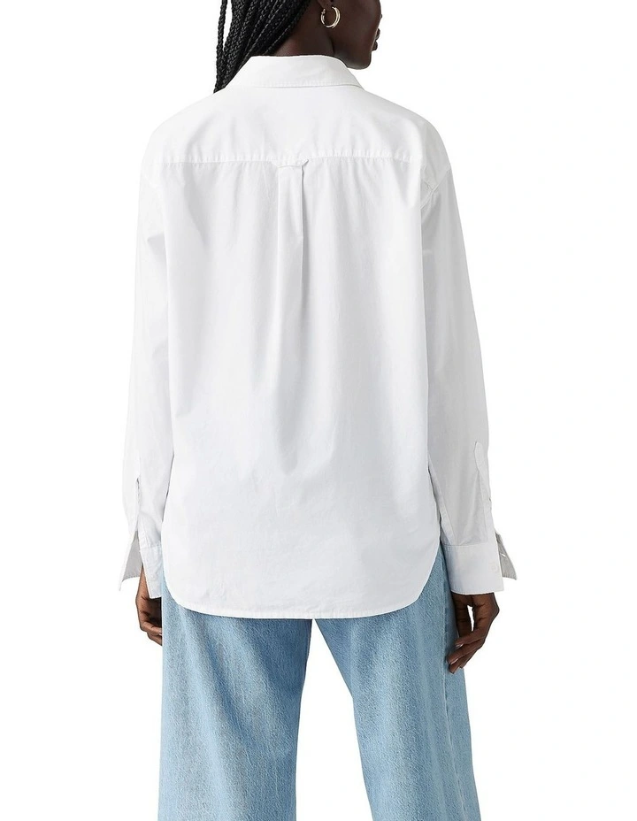 Harlie Boyfriend Shirt in Bright White image 2