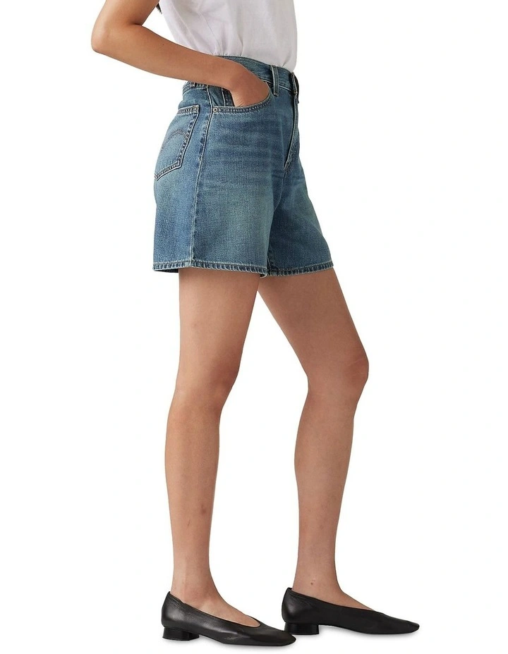 High-Rise Baggy Shorts in Stop Flaxing image 3