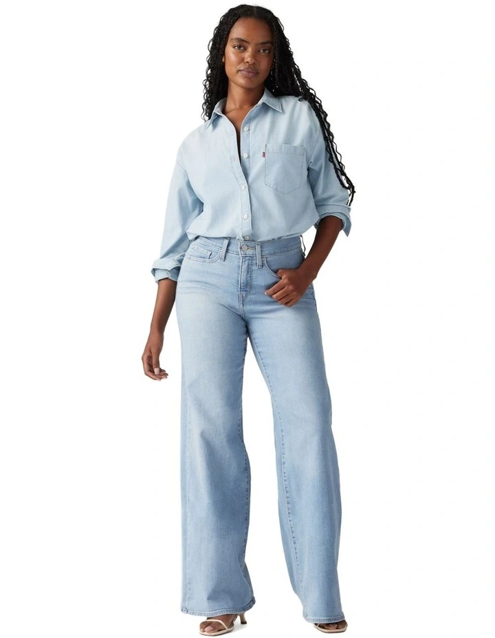 Shaping Wide-Leg Jeans 318 in Tall Glass Of Water image 4