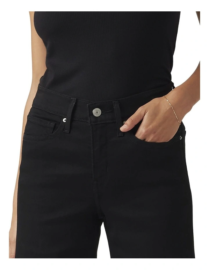 318 Shaping Wide-Leg Jeans in Soft Black image 5