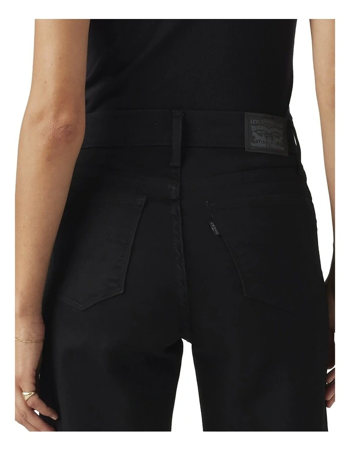 318 Shaping Wide-Leg Jeans in Soft Black image 6