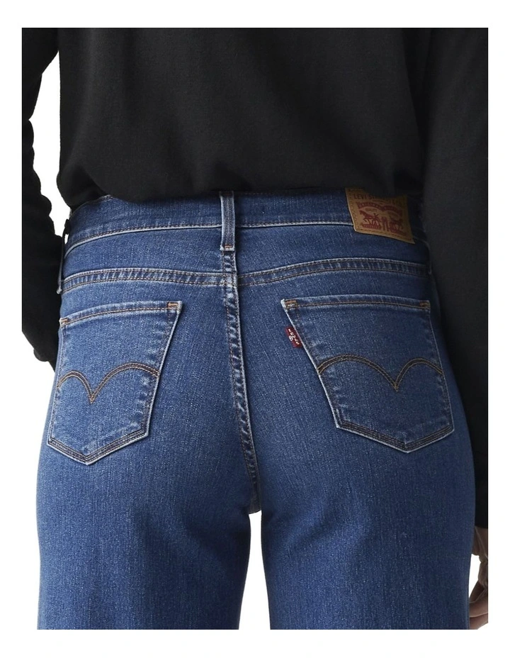 318 Shaping Wide-Leg Jeans in Blue image 5