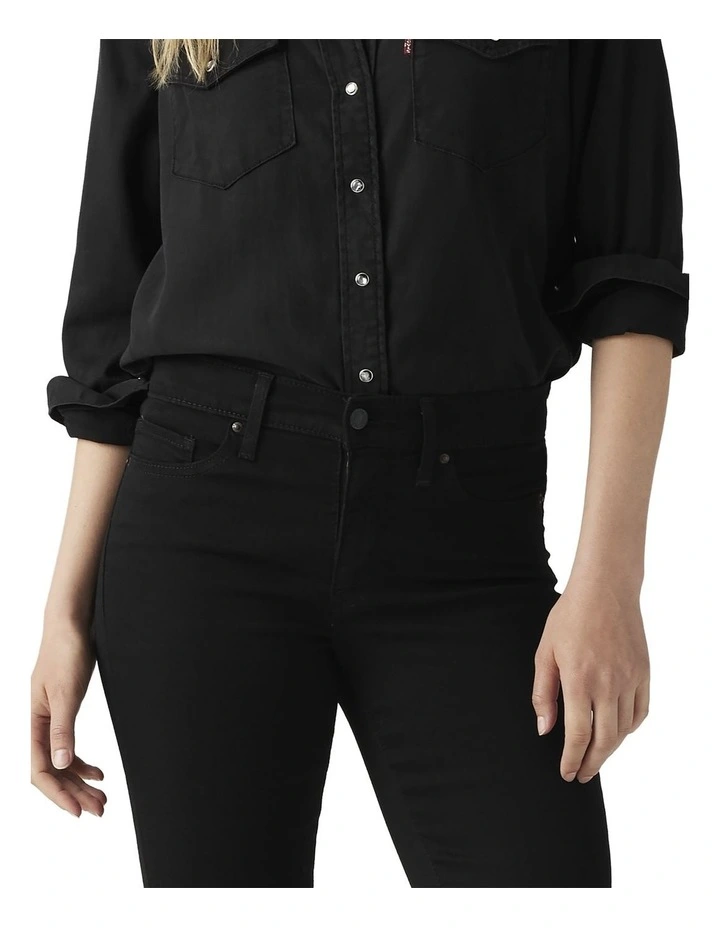 315 Shaping Bootcut Jeans in Soft Black image 4