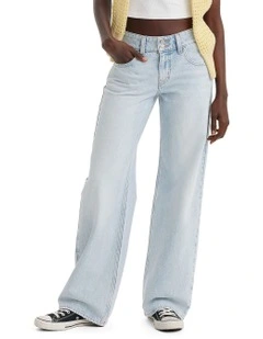 Superlow Loose Jeans in Abraided Art