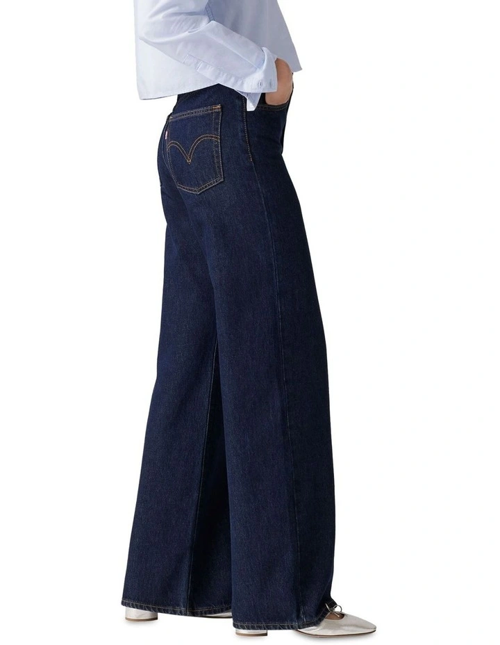 Ribcage Wide-Leg Jeans in Shaded View image 3