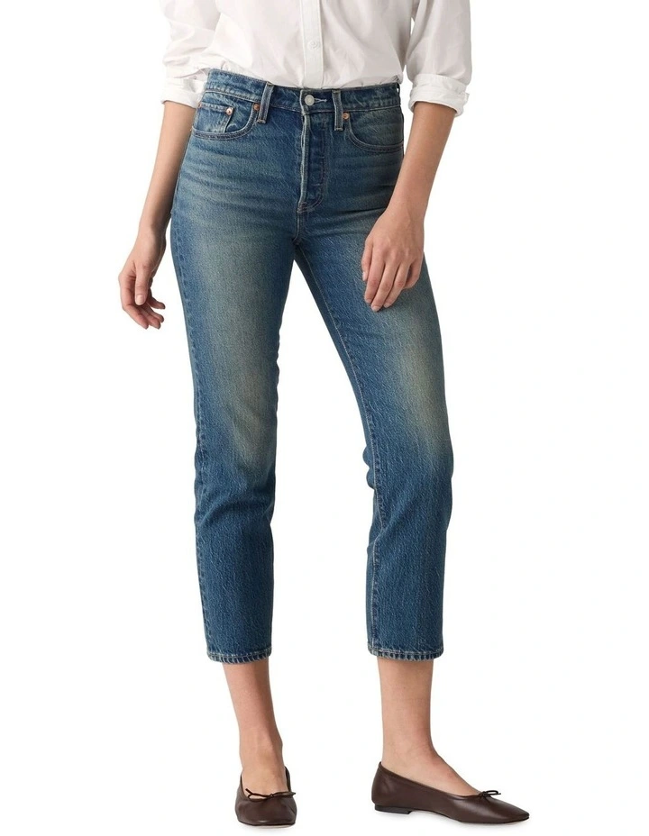 Wedgie Straight Jeans in Blue image 1