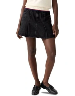 Pleated Mini Skirt in Open Mind