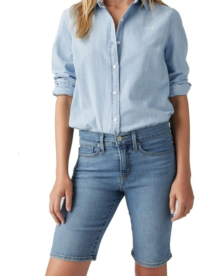 Shaping Bermuda Shorts in Camp Denim image 4