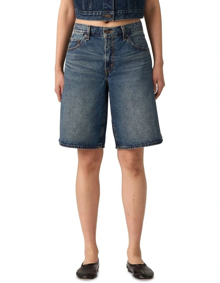 Baggy Dad Jorts in Hinged Heart image 1