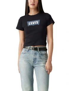 Graphic Essential Sporty Tee in Caviar