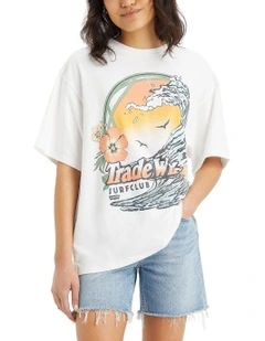 Graphic Short Stack T-shirt in Trade Winds Bright White