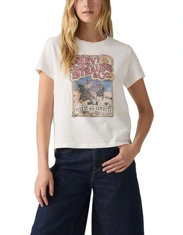 Graphic Boxy T-shirt in Sugar Swizzle