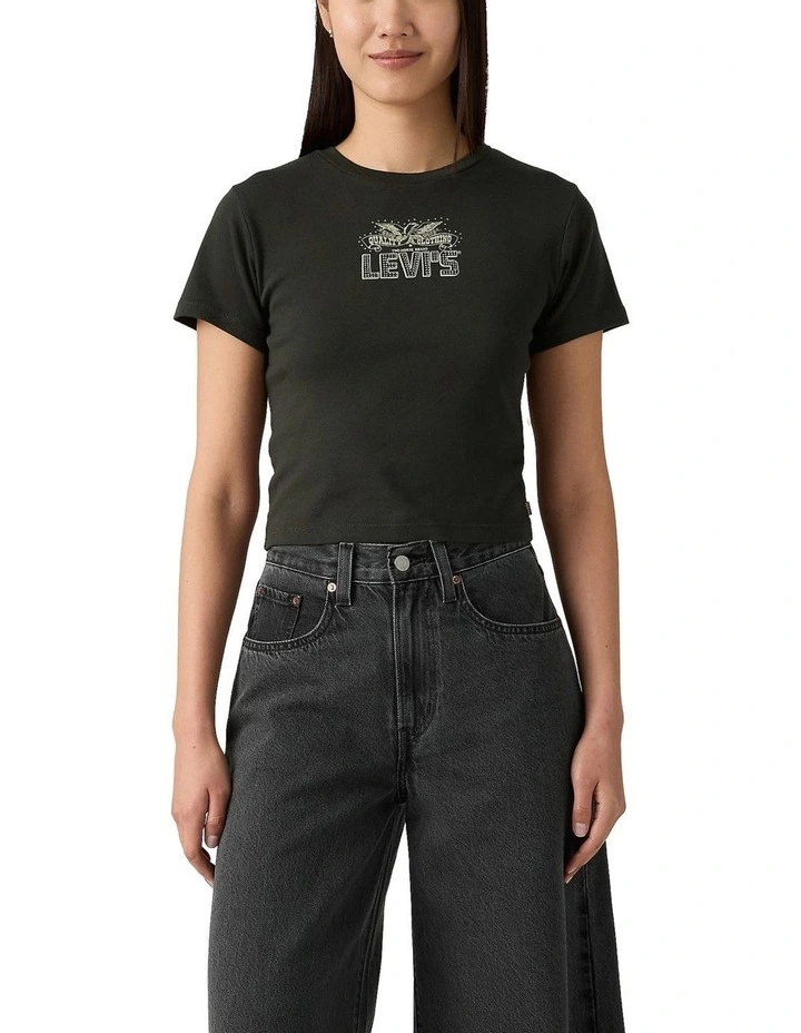 Graphic Essential Sporty Tee in Pirate Black image 1