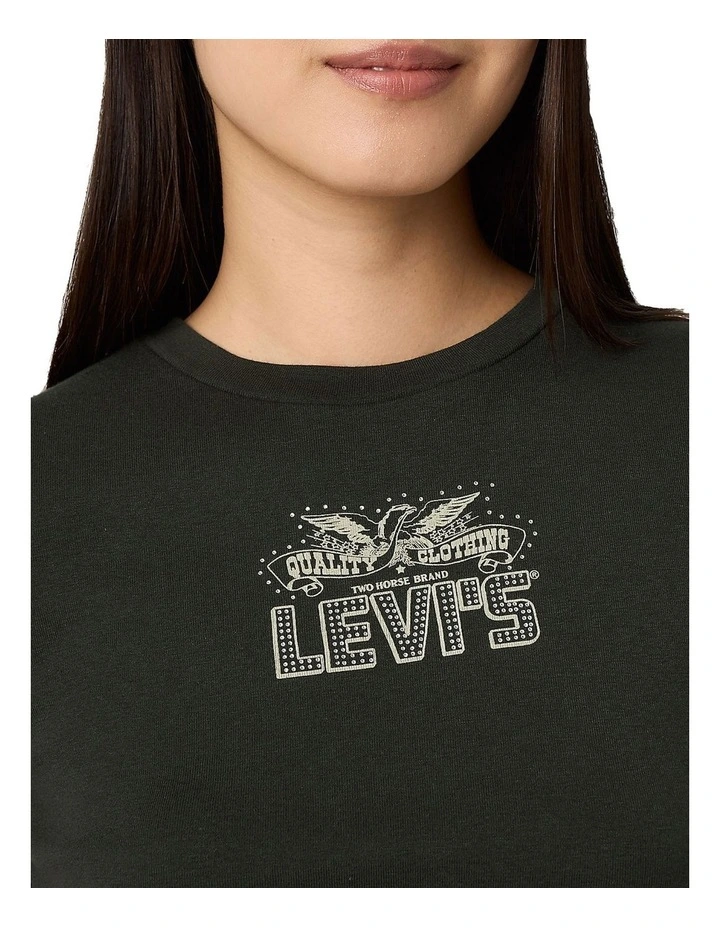 Graphic Essential Sporty Tee in Pirate Black image 3