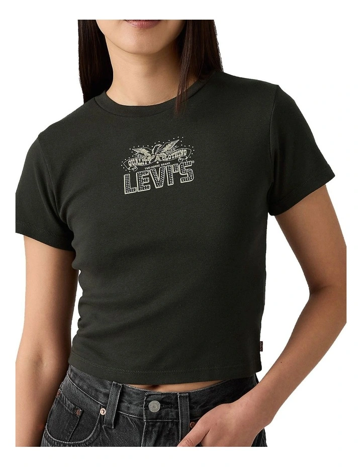 Graphic Essential Sporty Tee in Pirate Black image 4