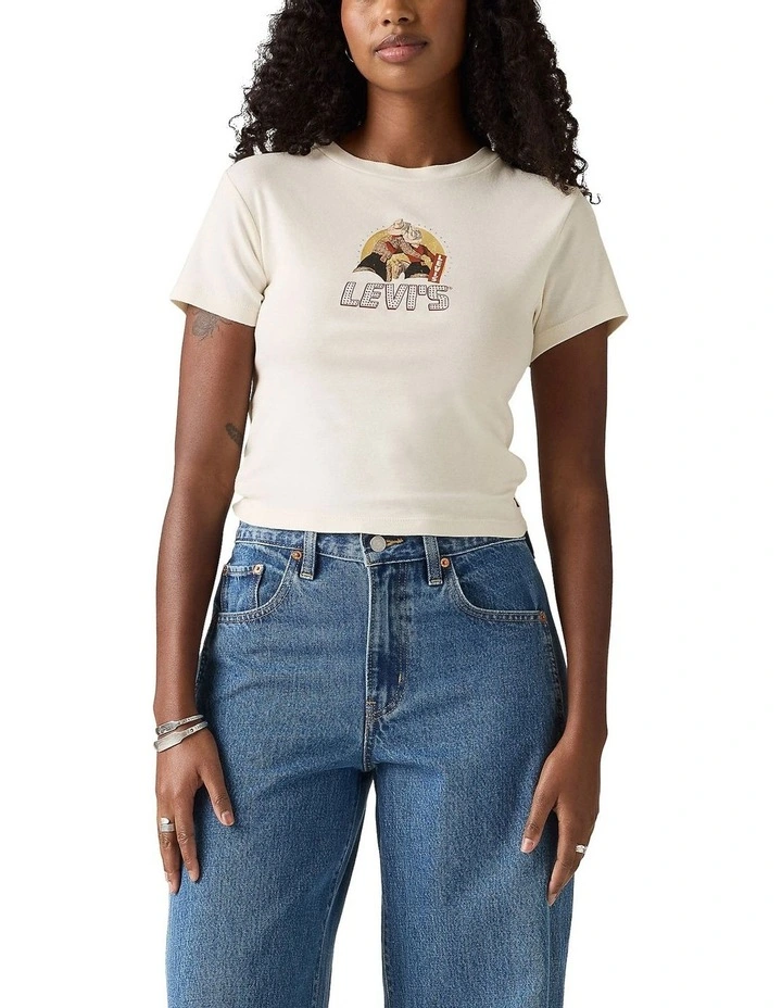 Graphic Essential Sporty Tee in Archival Egret image 1