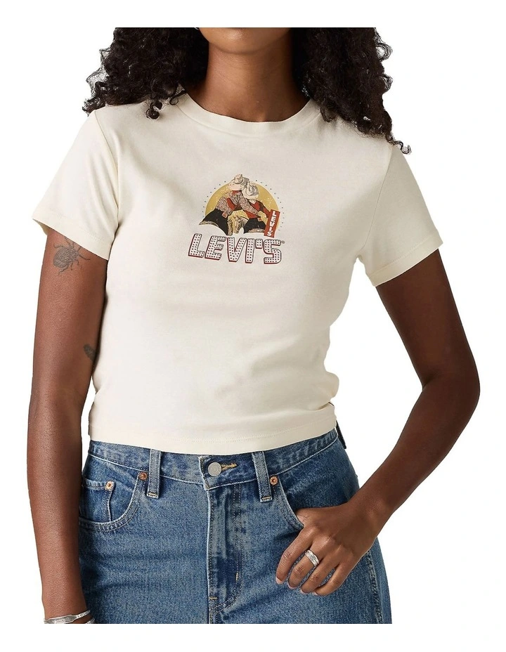 Graphic Essential Sporty Tee in Archival Egret image 3
