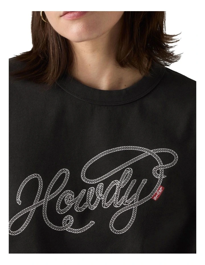 Graphic Tabor T-shirt in Pirate Black image 4
