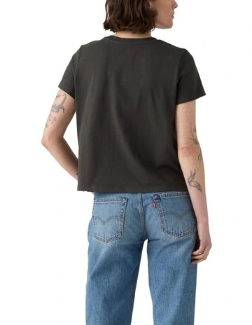 Graphic Boxy T-shirt in Pirate Black