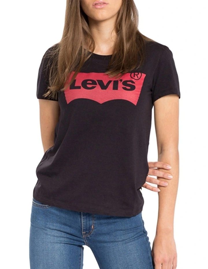 Womens black levis t shirt clearance
