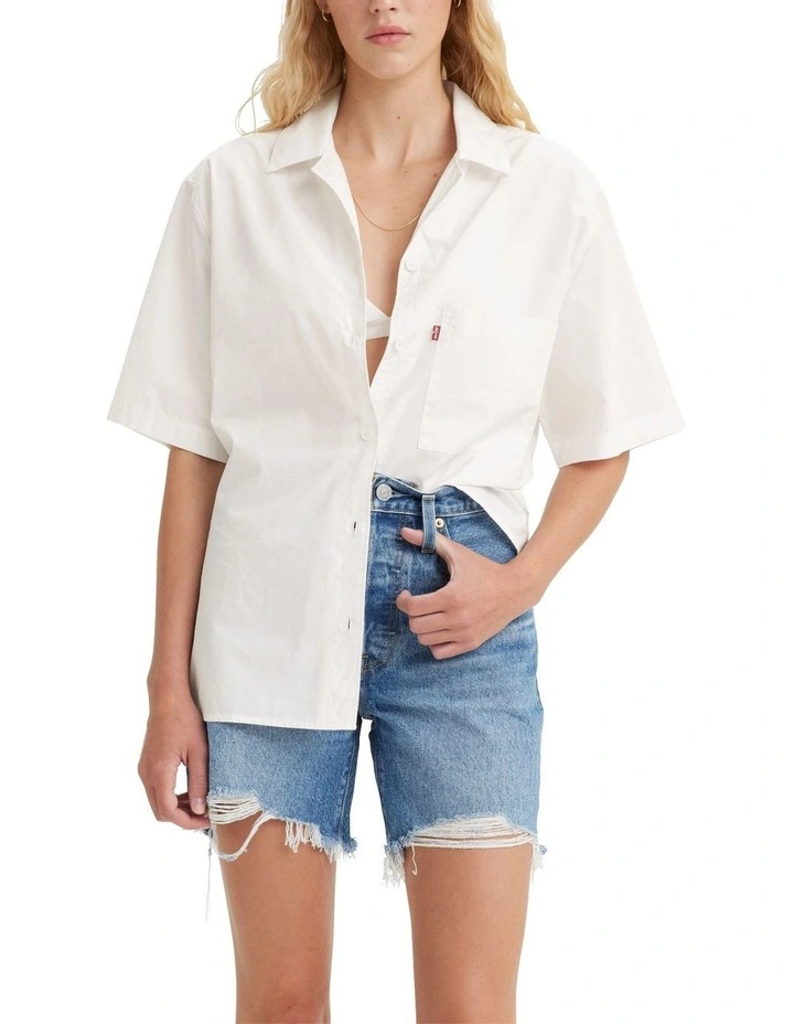 Alfie Shirt in White Alyssum image 1