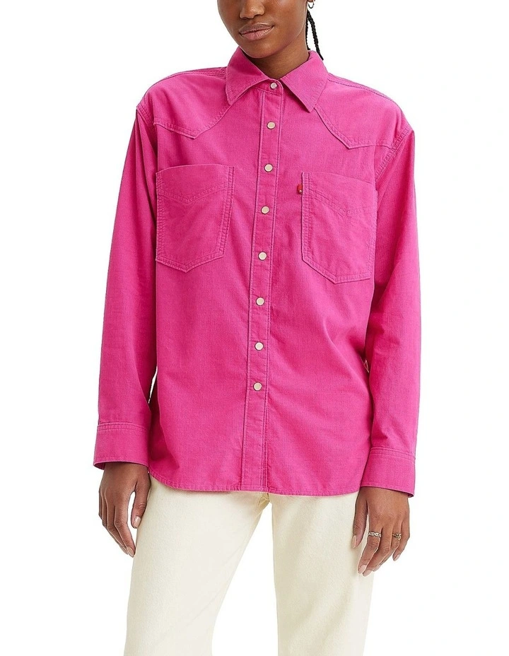 Donovan Western Shirt in Pink image 1